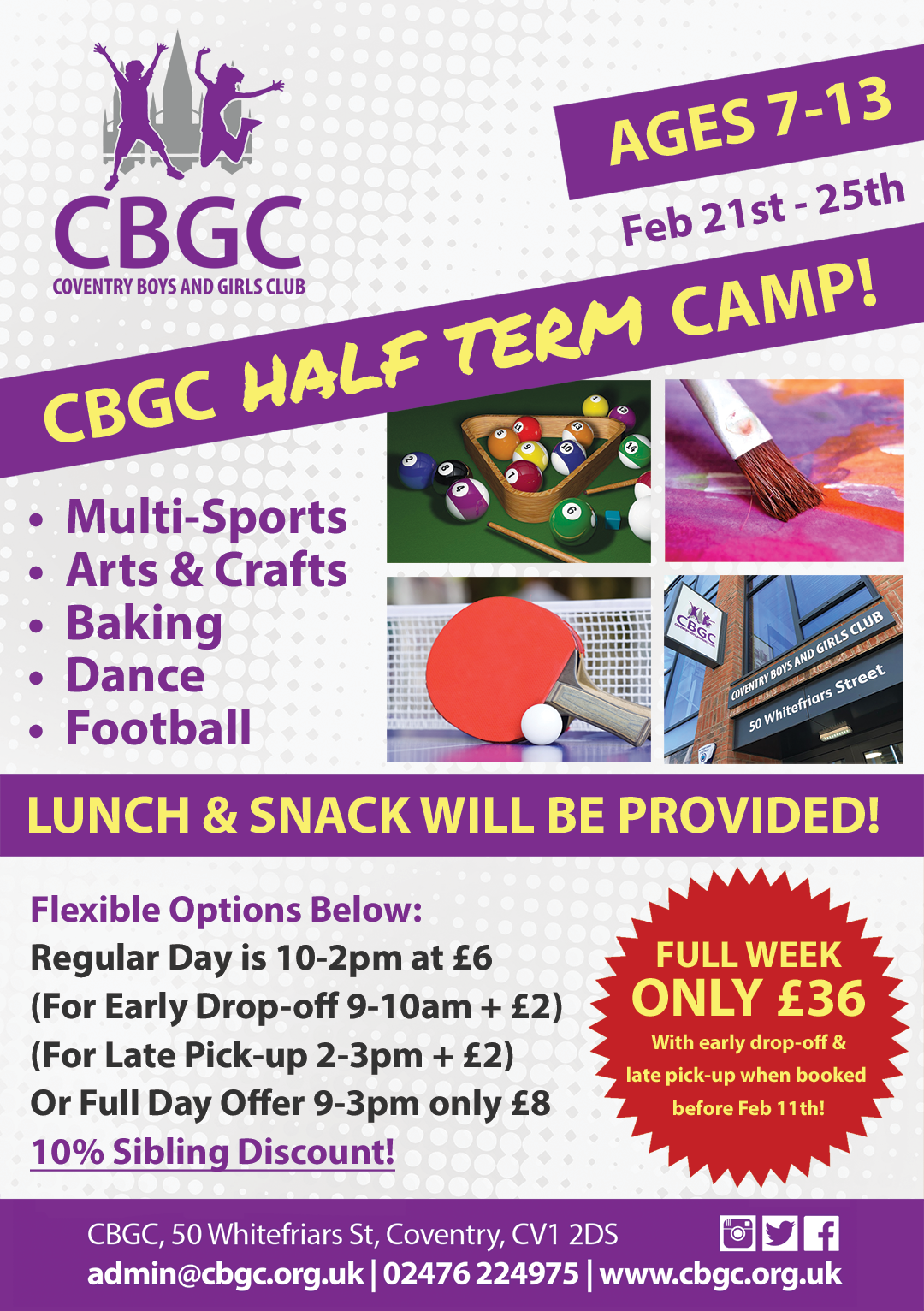 cbgc half term camp